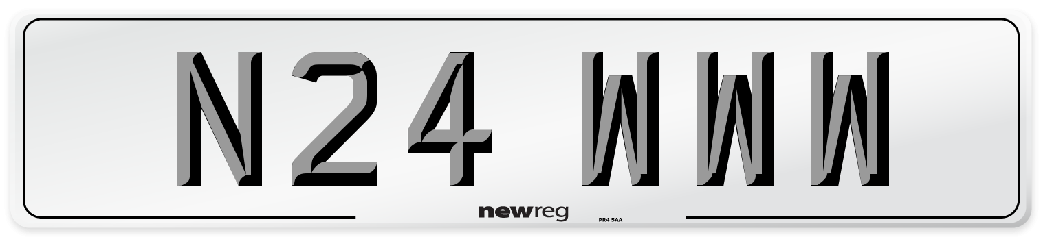 N24 WWW Number Plate from New Reg